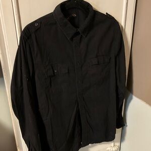 Helix Men's Black Shirt with double pocket, medium